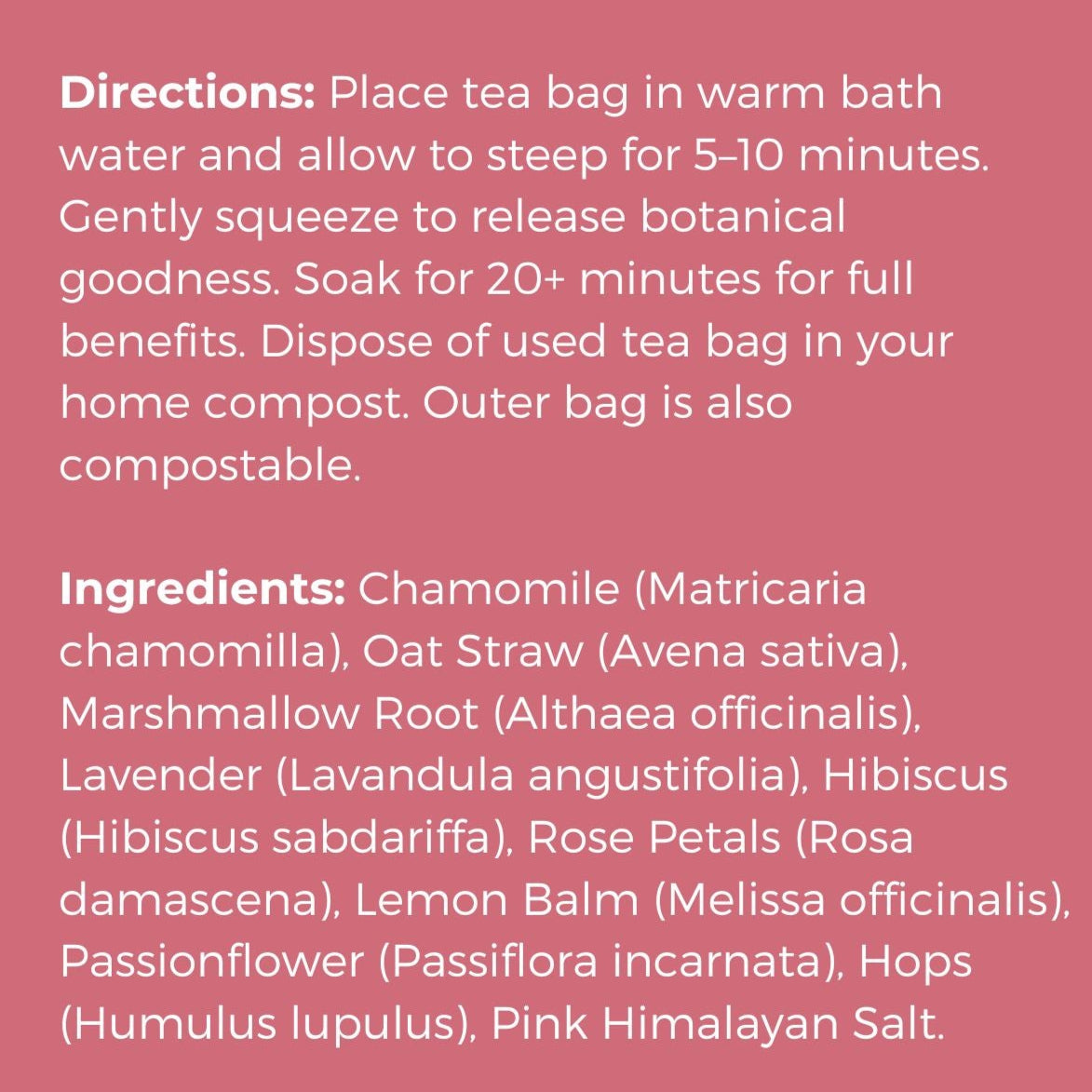 Treasure Me Botanical Bath Tea